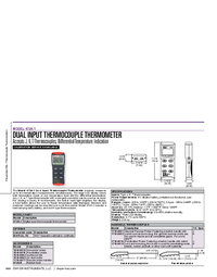 Thumbnail of document Data Sheet - 472A-1 Dual Input Thermocouple Thermometer